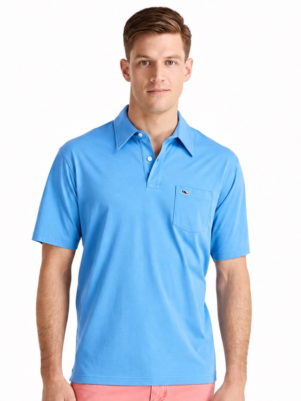 Vineyard Vines Men’s Sky Blue Pocket Polo